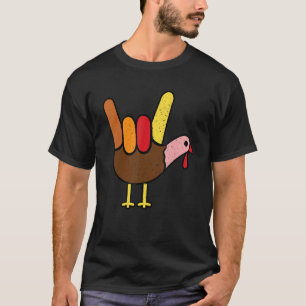American Sign Language I Liebe You Erntedank Tur T-Shirt