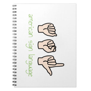 American Sign Language Notizblock