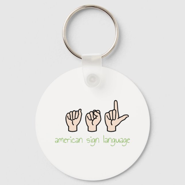 American Sign Language Schlüsselanhänger (Vorderseite)
