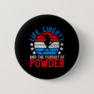 American Ski Shirt Funny Skier und Skifahren Lover Button