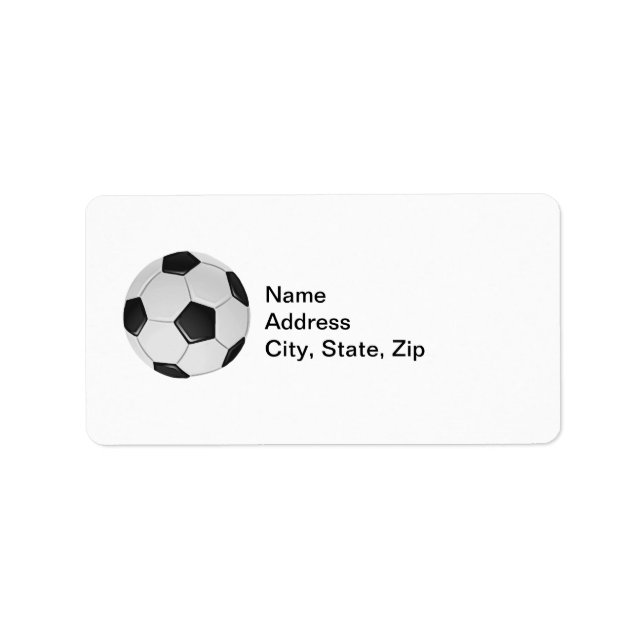American Soccer or Association Football Adressaufkleber (Vorne)