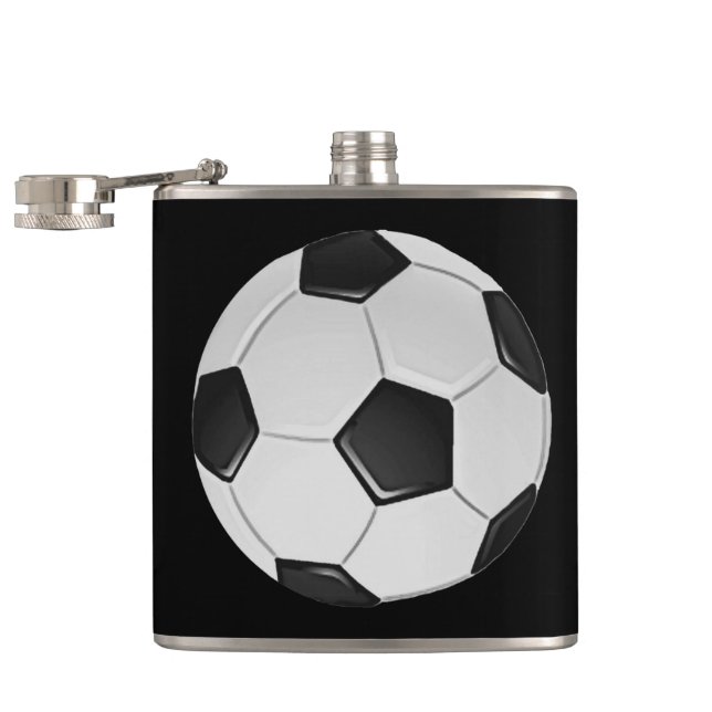 American Soccer or Association Football Flachmann (Geöffnet)