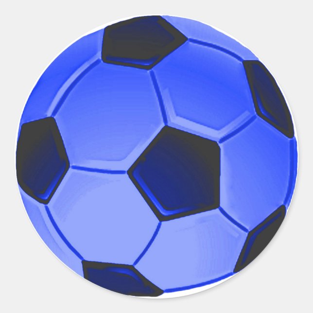American Soccer or Association Football Runder Aufkleber (Vorderseite)