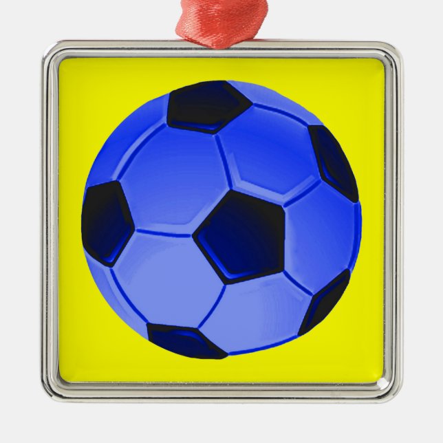 American Soccer or Association Football Silbernes Ornament (Vorne)