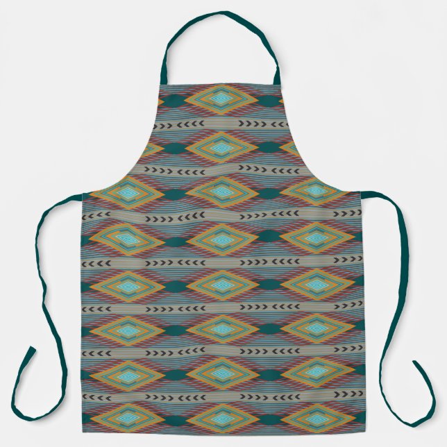 American Southwest Patterned Art And Earthy Colors Schürze (Vorderseite)