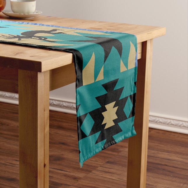American Southwestern Kokopelli Kurzer Tischläufer (Beispiel)