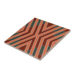 American Southwestern Tribal Pattern Art And Color Fliese<br><div class="desc">Ceramic Tile printed with a American Southwestern Tribal Pattern Art And Colors graphic design illustration by TheFabricSeal at Zazzle #ZazzleMade https://www.zazzle.com/store/thefabricseal This American Indian Geometric Art Style drawing image is a beautiful design with classic elements of herringbone style geometric design, half brick step alternating patterned diamond shapes, diagonal lines and...</div>