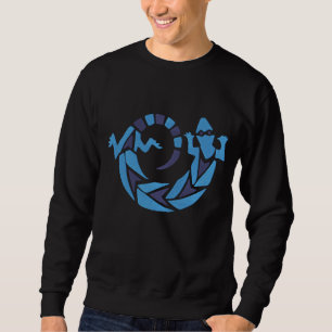 American Spinning Lizard Design 2 Besticktes Sweatshirt