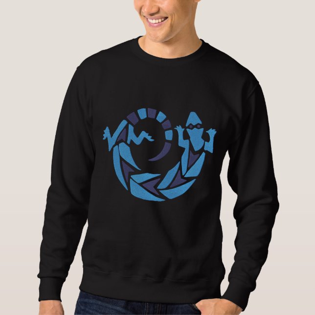 American Spinning Lizard Design 2 Besticktes Sweatshirt (Vorderseite)