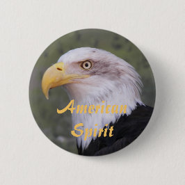 American Spirit Bald Eagle Head Button