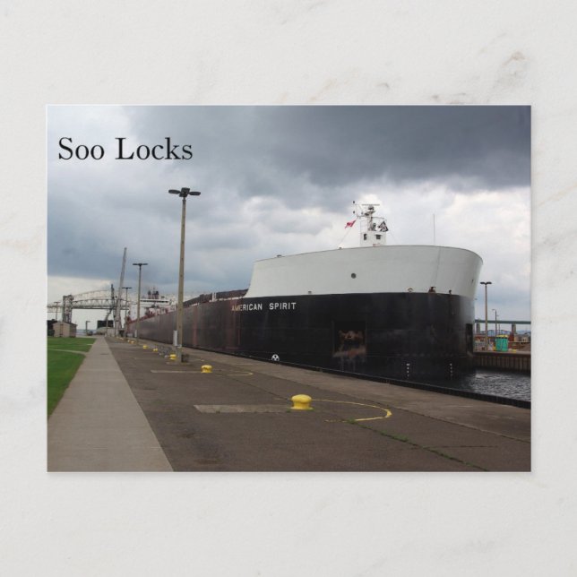 American Spirit Soo Locks Postkarte (Vorderseite)