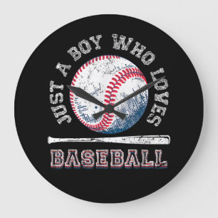 American Sport Fan Baseball Lover Boys Batter Große Wanduhr