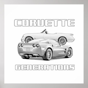 American Sports Car Icon Poster