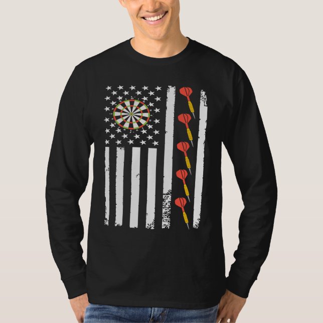 American Sports Darts Flag Athletic Throwing Game  T-Shirt (Vorderseite)