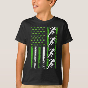 American Sports Flag Athletic Track and Field Eart T-Shirt
