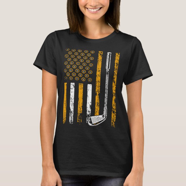 American Sports Flag Construction Tool Golf Club T-Shirt (Vorderseite)