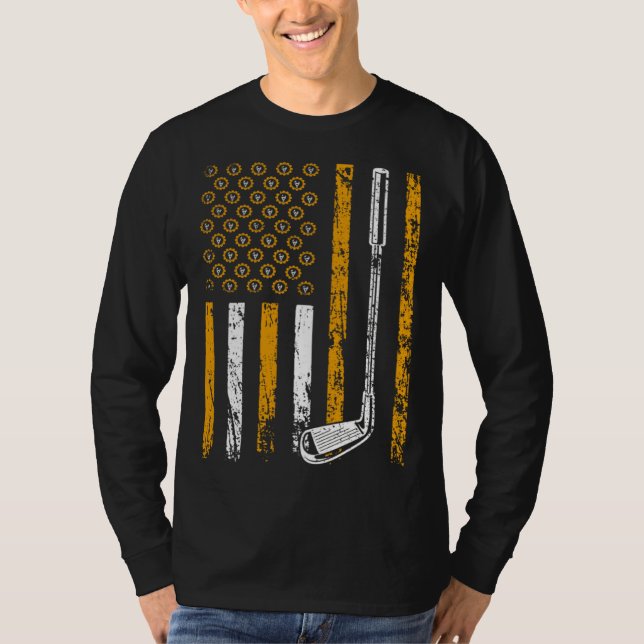 American Sports Flag Construction Tool Golf Club T-Shirt (Vorderseite)