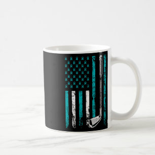 American Sports Flag Stress Awareness Montag Golf Kaffeetasse