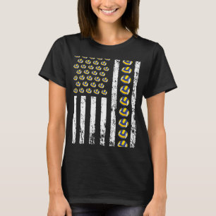 American Sports Volleyball Flag Athletic Ballspiel T-Shirt
