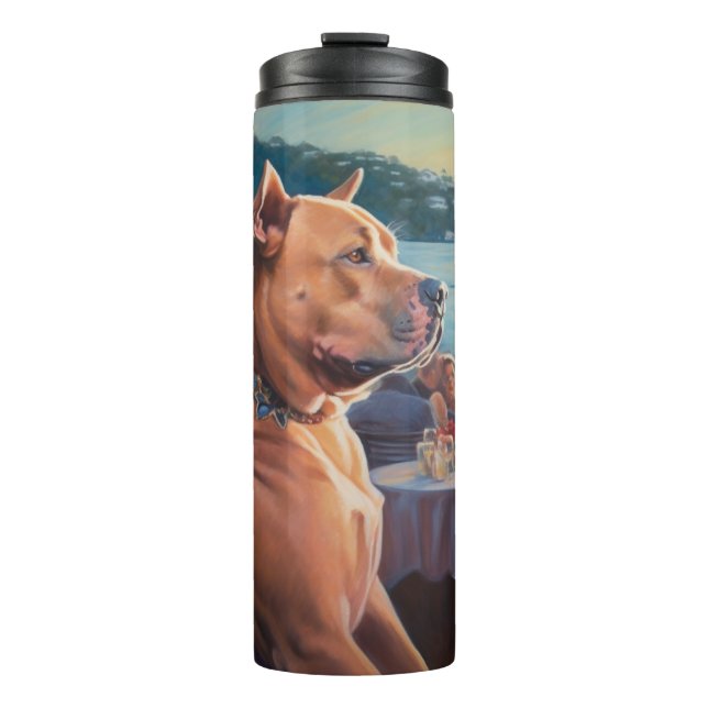 American Staffordshire Christmas Cruise: Pawsome Thermosbecher (Vorderseite)