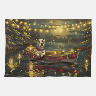 American Staffordshire Christmas Festive Voyage Geschirrtuch