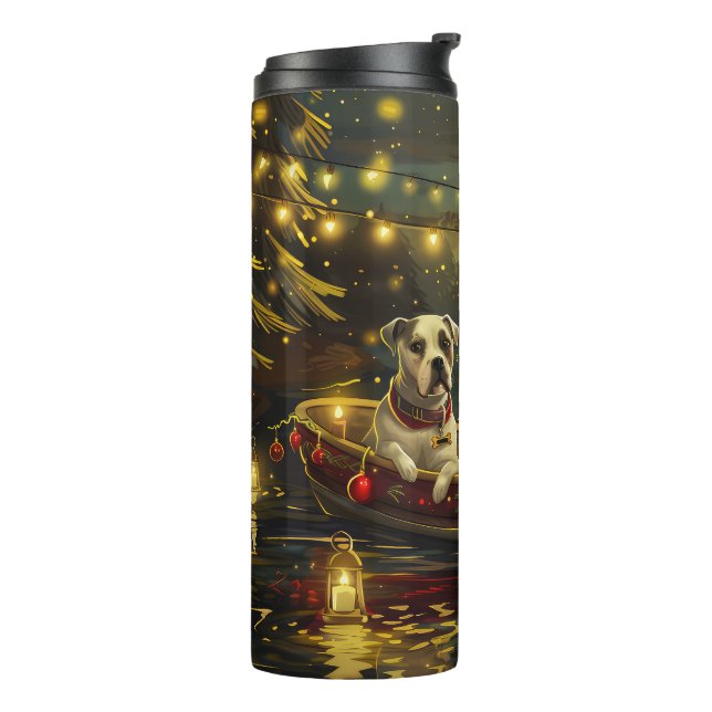 American Staffordshire Christmas Festive Voyage Thermosbecher (Nach links gedreht)