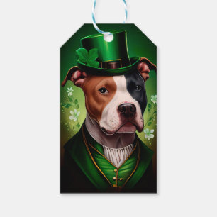 American Staffordshire dog am St. Patrick's Day Geschenkanhänger