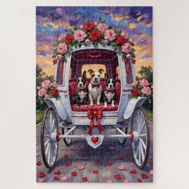 American Staffordshire Dog Valentine's Day (Vertikal)