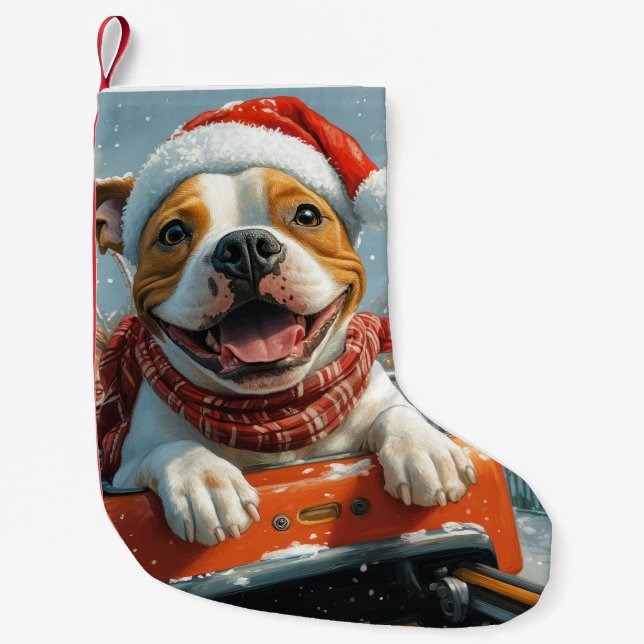 American Staffordshire Dog Weihnachten Kleiner Weihnachtsstrumpf (Vorderseite)