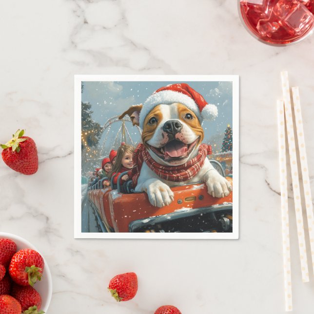 American Staffordshire Dog Weihnachten Serviette (Beispiel)