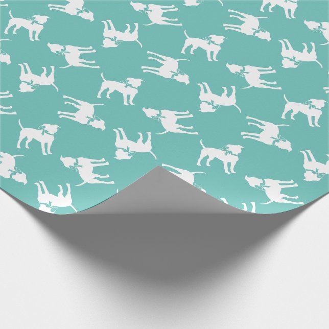 American Staffordshire Pit bull Doppy Puppy Geschenkpapier (Ecke)