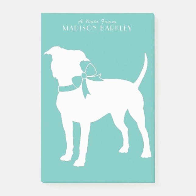 American Staffordshire Pit bull Doppy Puppy Post-it Klebezettel (Vorderseite)