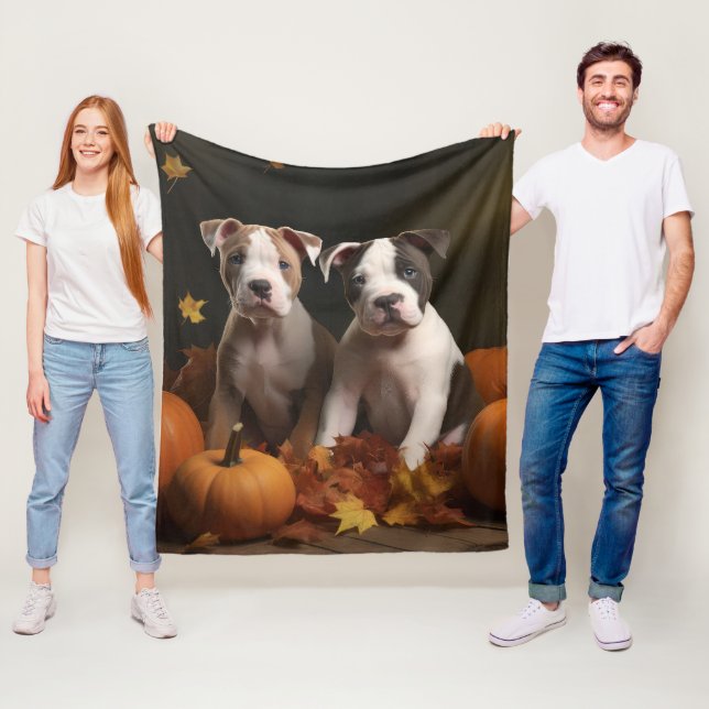 American Staffordshire Puppy Herbst Delight Fleecedecke (Beispiel)