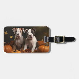 American Staffordshire Puppy Herbst Delight Gepäckanhänger
