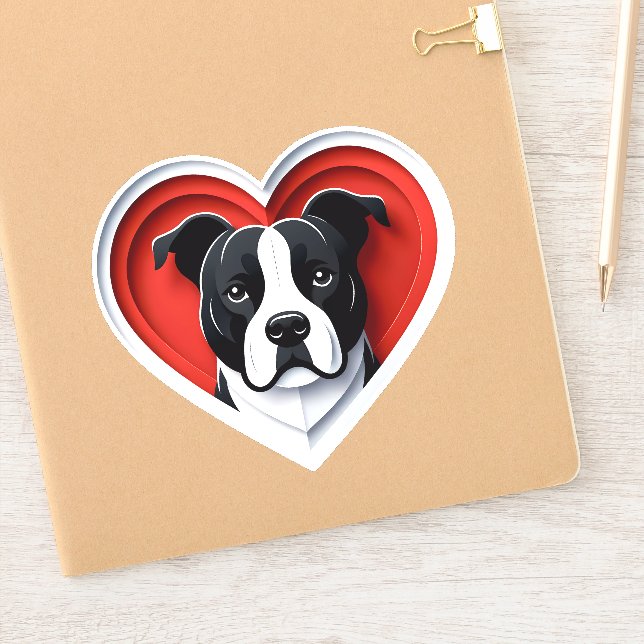 American Staffordshire Terrier Amstaff Dog Lover Aufkleber (Notizbuch)