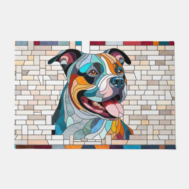 American Staffordshire Terrier - Amstaff Fußmatte (Vorderseite)