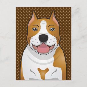 American Staffordshire Terrier (Amstaff) Postkarte