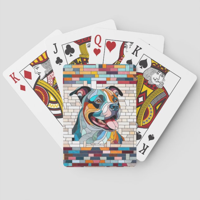 American Staffordshire Terrier - Amstaff Spielkarten (Rückseite)