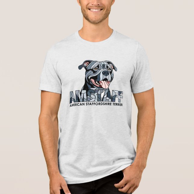 American Staffordshire Terrier - Amstaff Tri-Blend Shirt (Vorderseite)