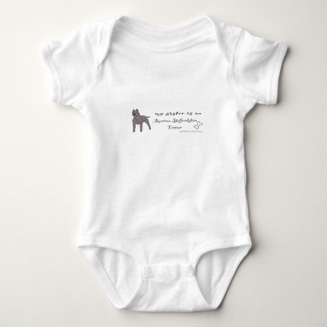 American Staffordshire Terrier Baby Strampler (Vorderseite)
