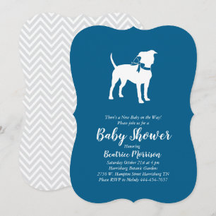 American Staffordshire Terrier Dog Baby Dusche Einladung