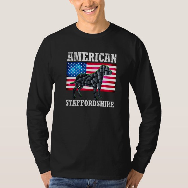 American Staffordshire Terrier Dog Cool Graphic F T-Shirt (Vorderseite)