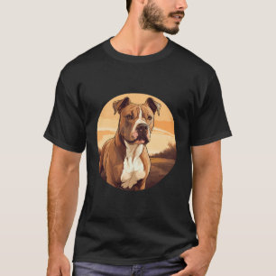 American Staffordshire Terrier Dog Niedlich Hunde T-Shirt