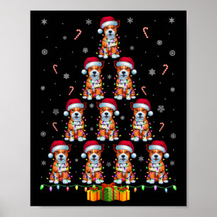 American Staffordshire Terrier Dog Weihnachtsmannm Poster