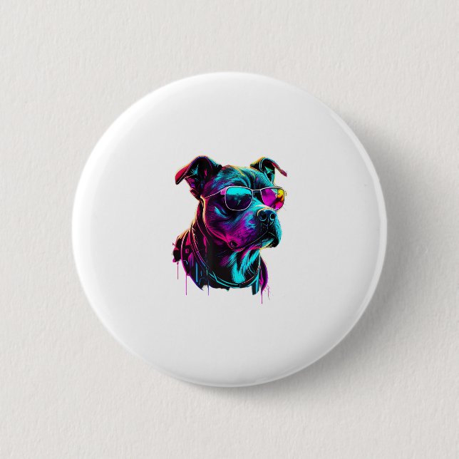 American Staffordshire Terrier Dogs American Staff Button (Vorderseite)