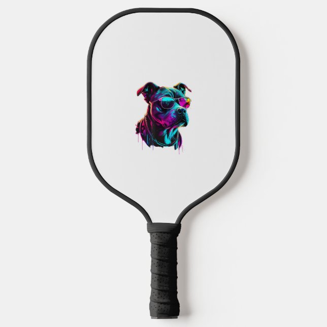 American Staffordshire Terrier Dogs American Staff Pickleball Schläger (Vorderseite)