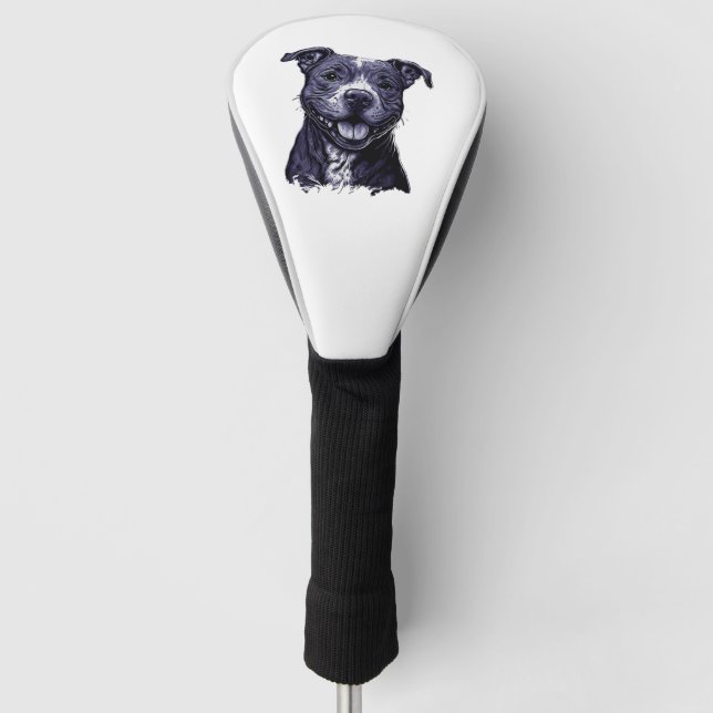 American Staffordshire Terrier Golf Headcover (Vorderseite)