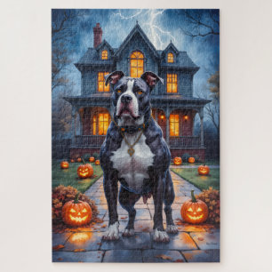 American Staffordshire Terrier Gothic Halloween