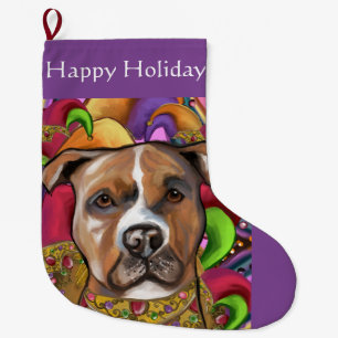 AMERICAN STAFFORDSHIRE TERRIER GROßER WEIHNACHTSSTRUMPF