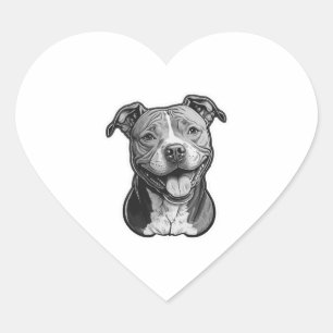 American Staffordshire Terrier Herz-Aufkleber
